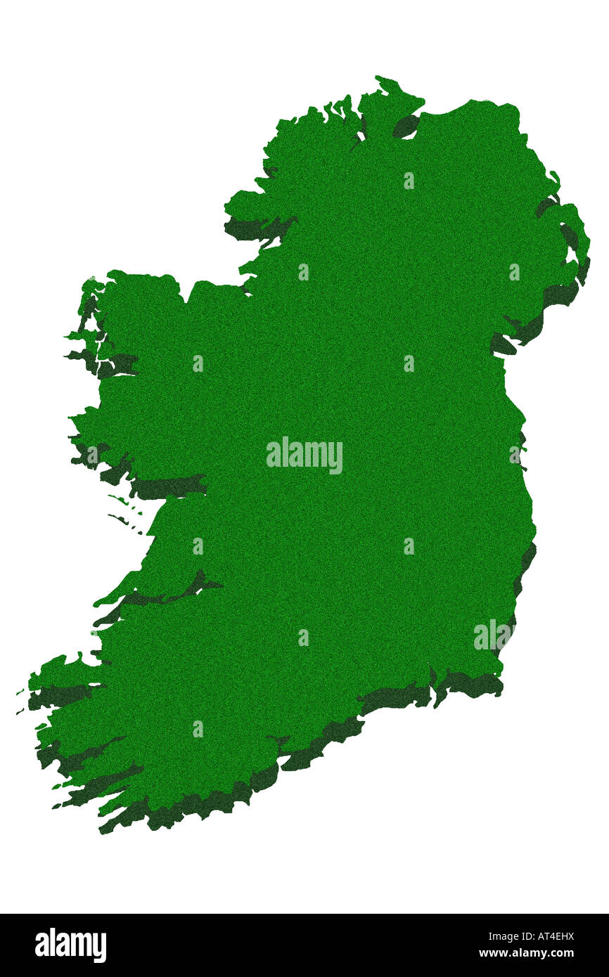 Der Umriß von Irland Stockfoto