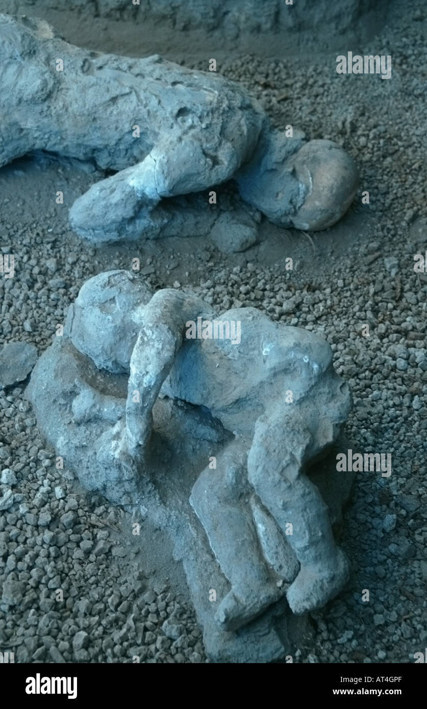 Gips-Leiche, die Opfer oft den großen Ausbruch des Vesuv, Italien, Neapel Stockfoto