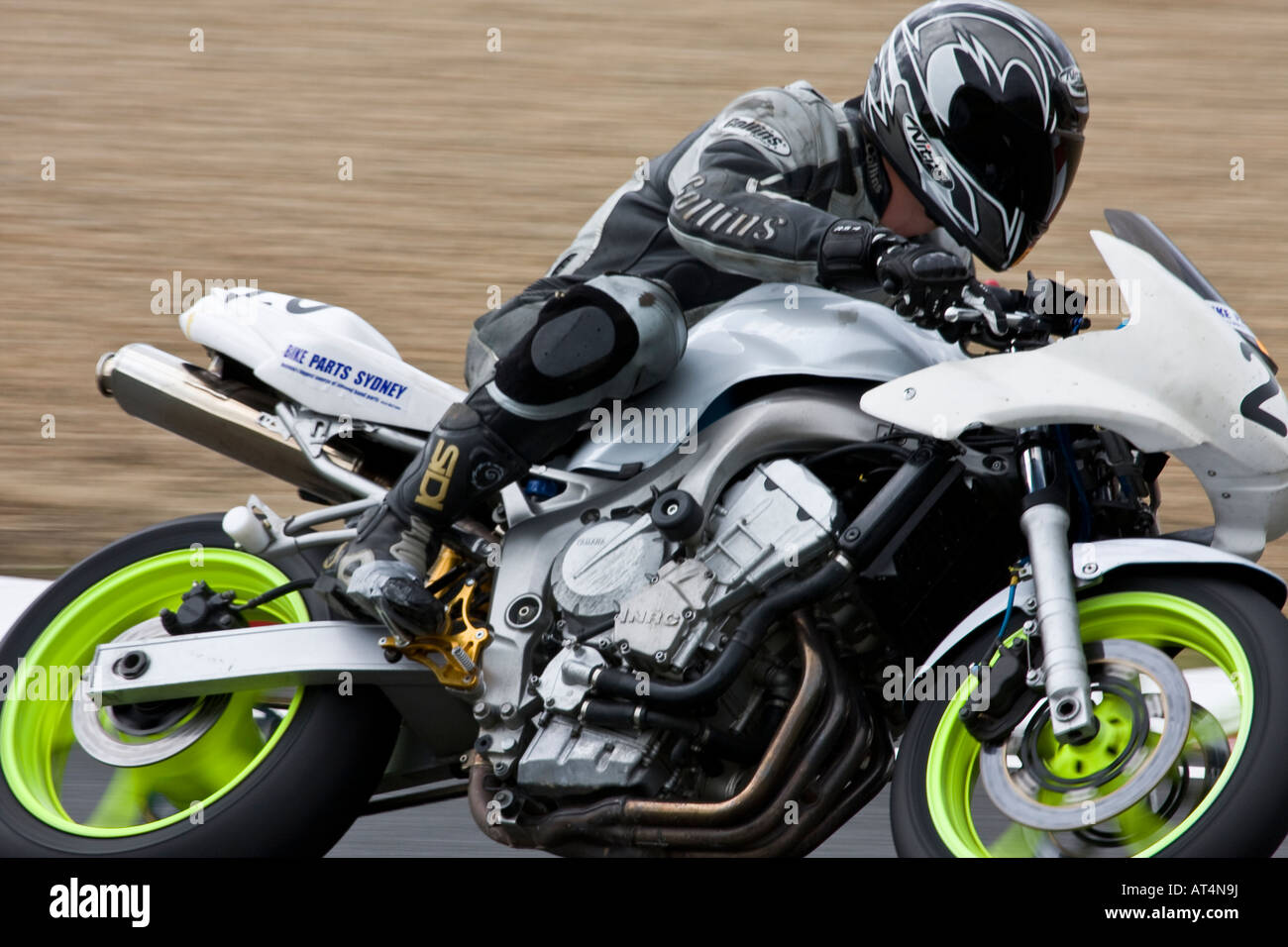 Ein Yamaha racing Motorrad bei Eastern Creek Rennstrecke Stockfoto