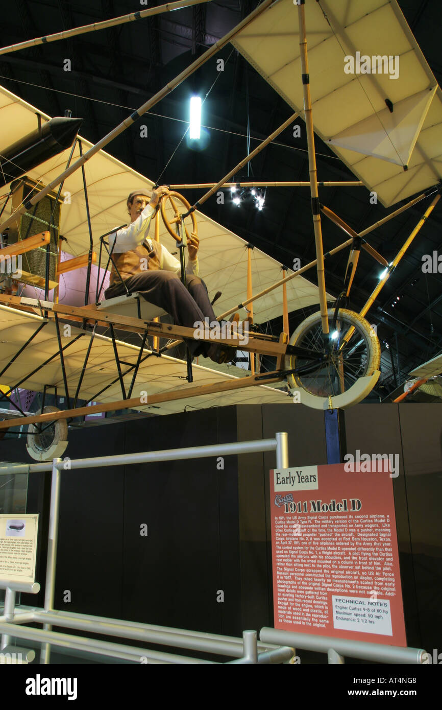 Curtiss 1911 Modell D Flugzeug Nationalmuseum von der Vereinigte Staaten Luftwaffe Wright Patterson Air Force Base Dayton Ohio Stockfoto