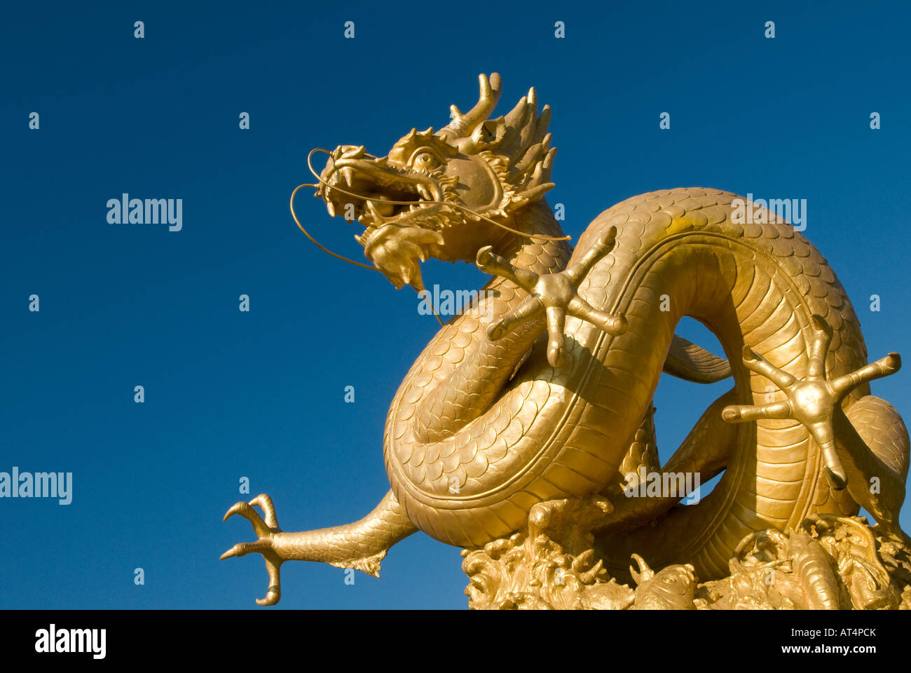 Drachen-Statue-Phuket-Stadt die Hauptstadt der Insel Phuket Thailand Stockfoto