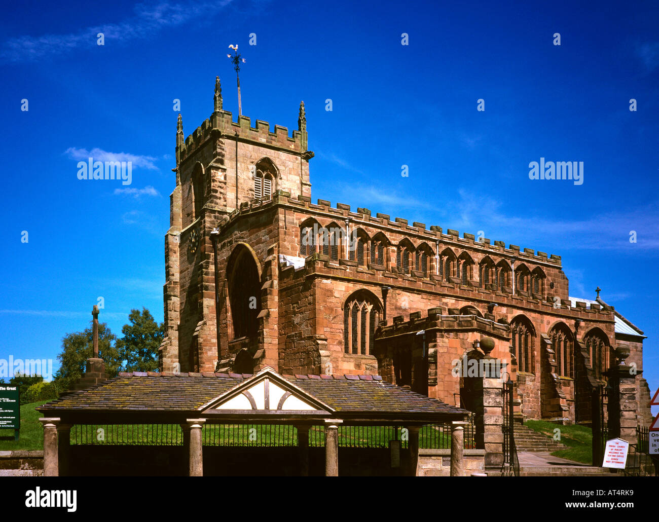 UK Cheshire Audlem St. James Parish Church Stockfoto