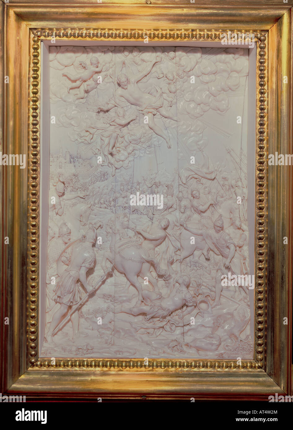 Bildende Kunst, religiöse Kunst, cabinet Stück 'der Fall des Saul", Italien, um 1600, Elfenbein, Bayerisches Nationalmuseum, München, Artist's Urheberrecht nicht geklärt zu werden. Stockfoto