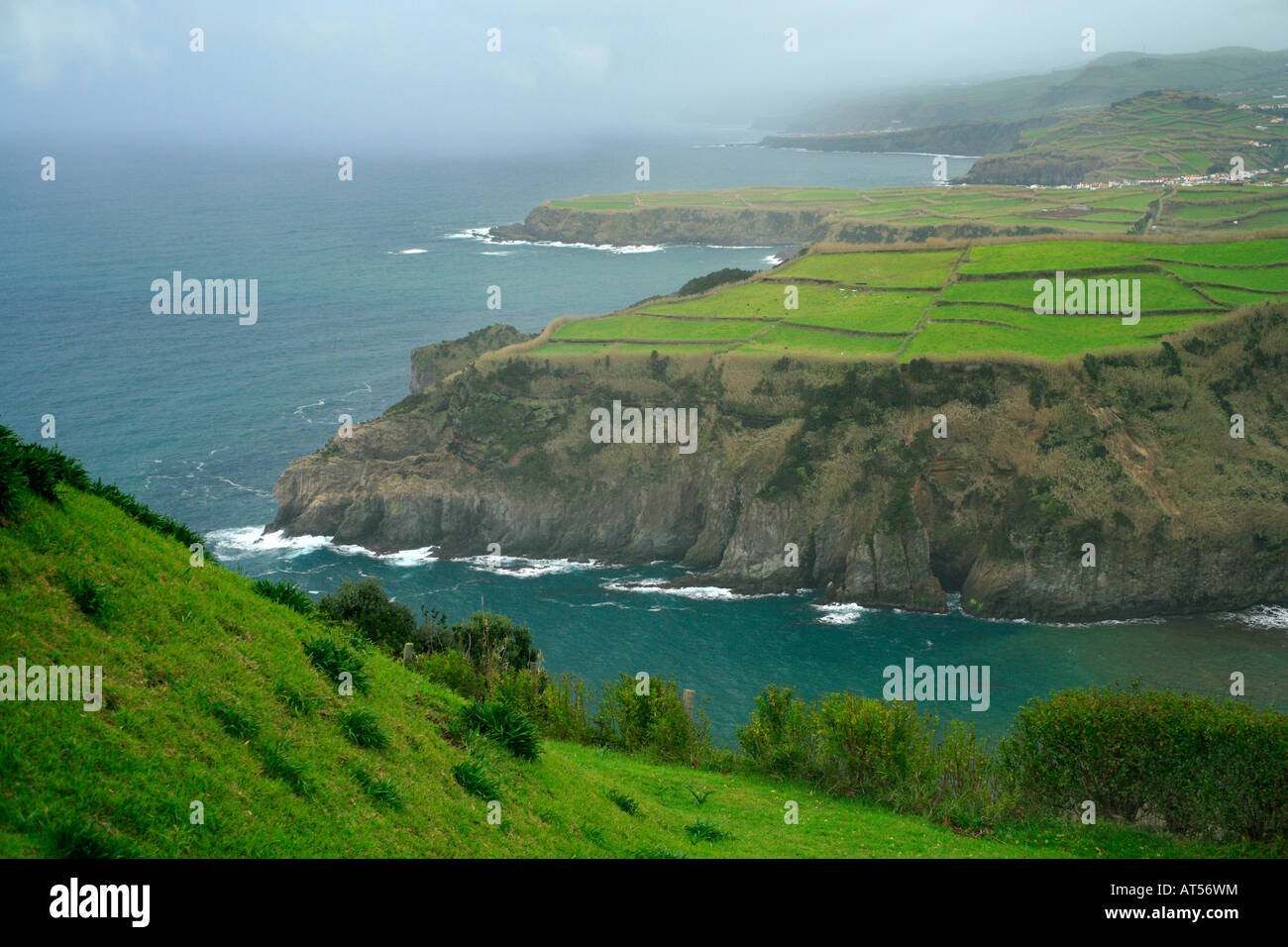 Küstenlandschaft von Sao Miguel Island Azoren Portugal Stockfoto