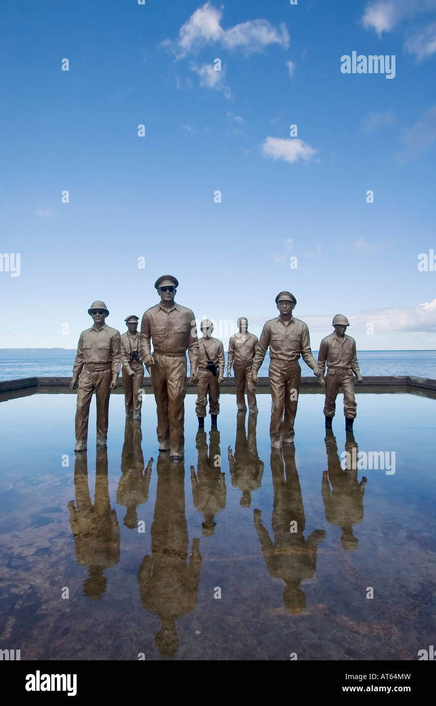 Die McArthur Landung Memorial in Red Beach, Palo, Leyte, Philippinen. Stockfoto