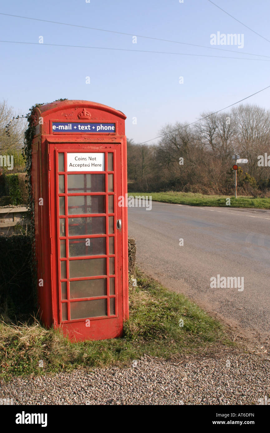 Rote Telefonzelle UK Stockfoto