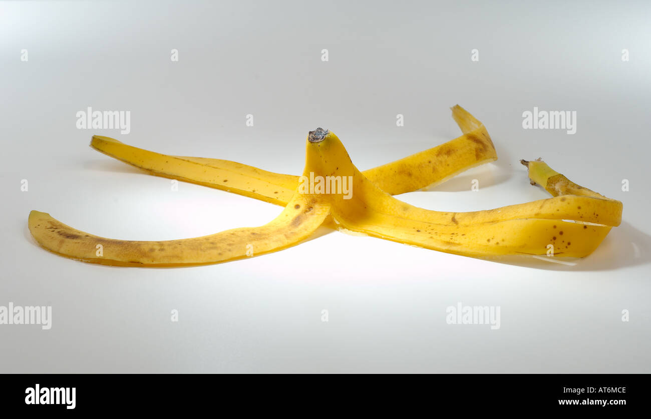 Bananenschale Stockfoto