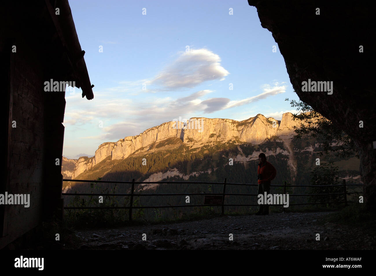 Archäologische Stätte Wildchirchli Höhle Berg Säntis Kanton Appenzell Schweiz Stockfoto