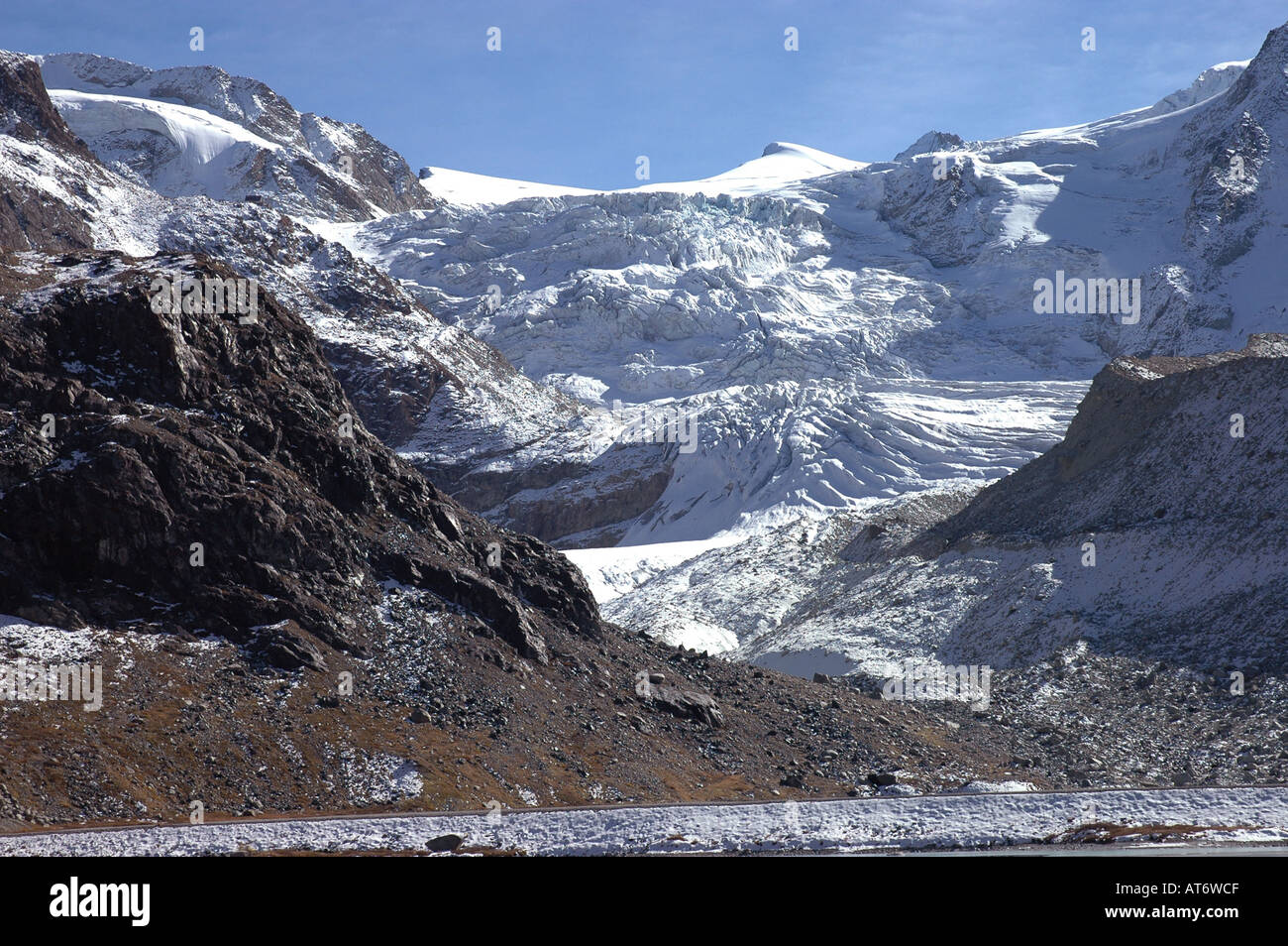 Moiry Gletscher Valasi oder Wallis Alpen der Schweiz Stockfoto