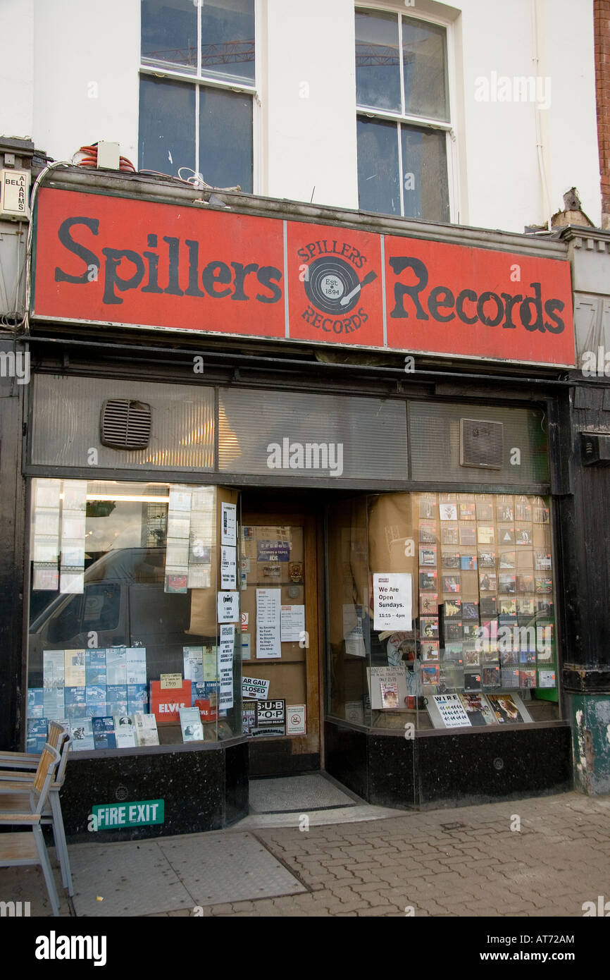 Spillers unabhängigen Plattenladen Cardiff Stockfoto
