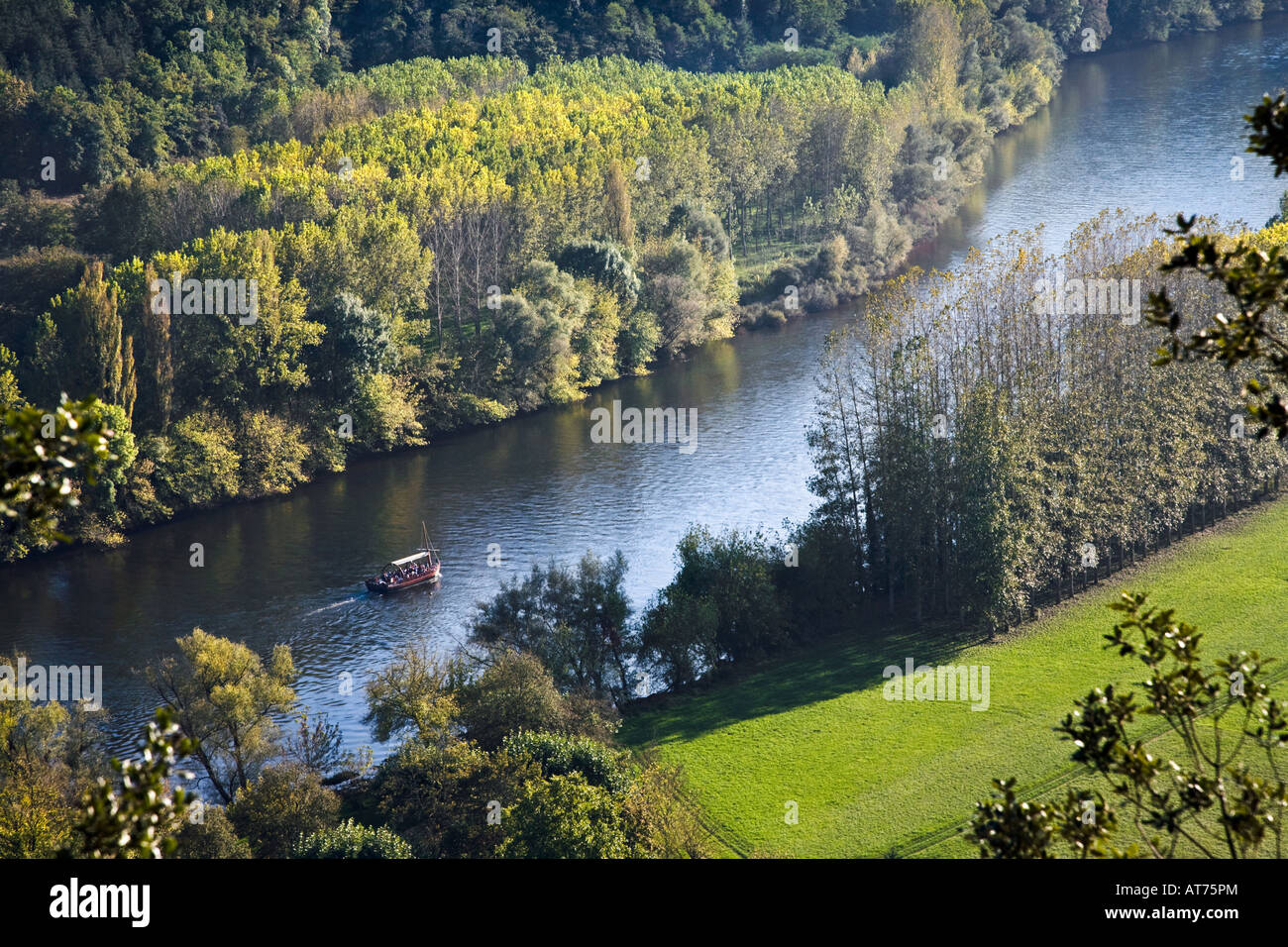 Der Fluss Dordogne, Perigord, Frankreich. Stockfoto