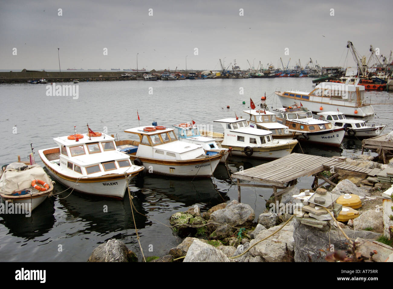 Kumkapi Hafen in Istanbul, Türkei. Stockfoto