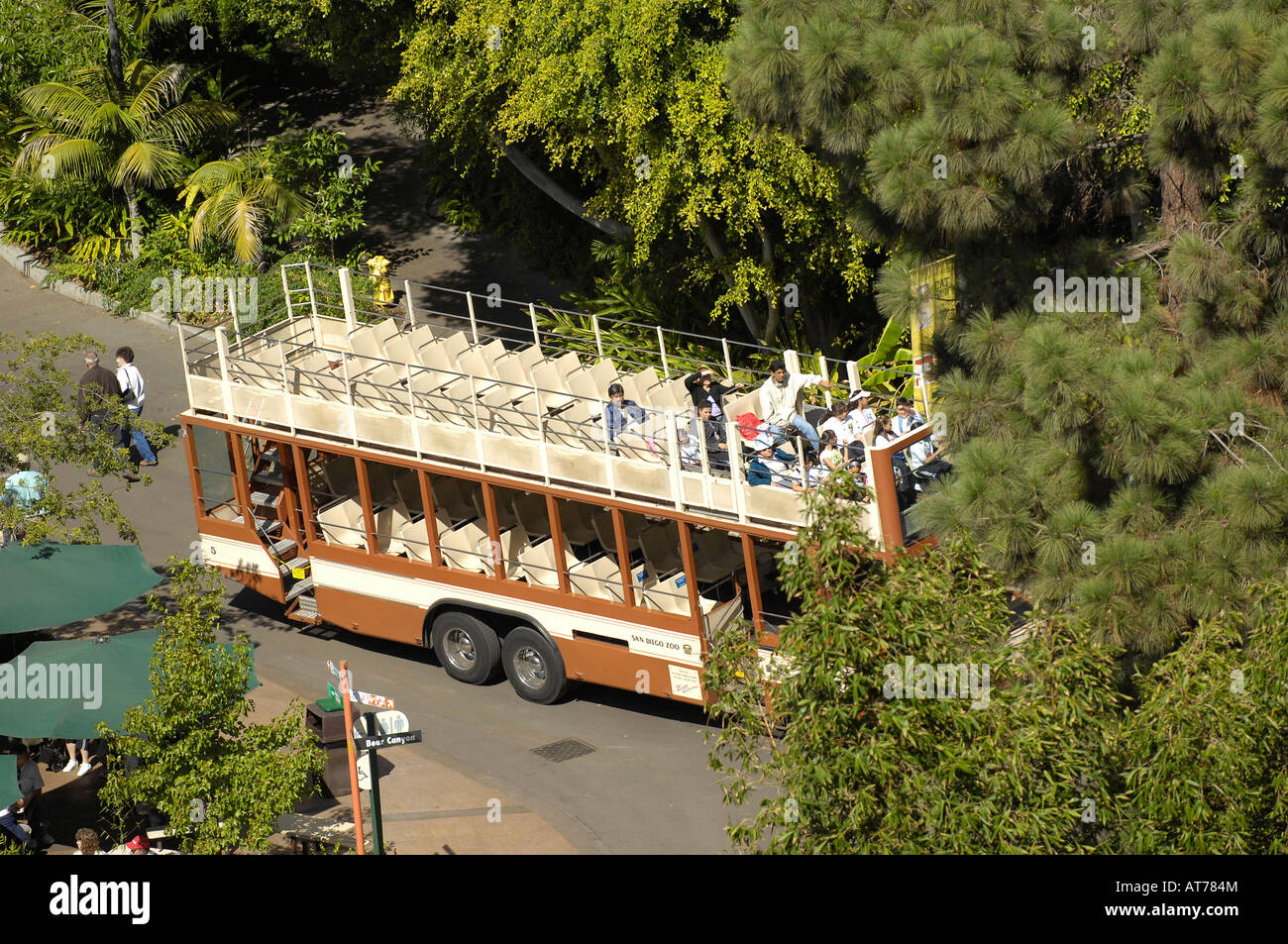 Bus Straßenbahn befördert Besucher und Touristen Stockfoto