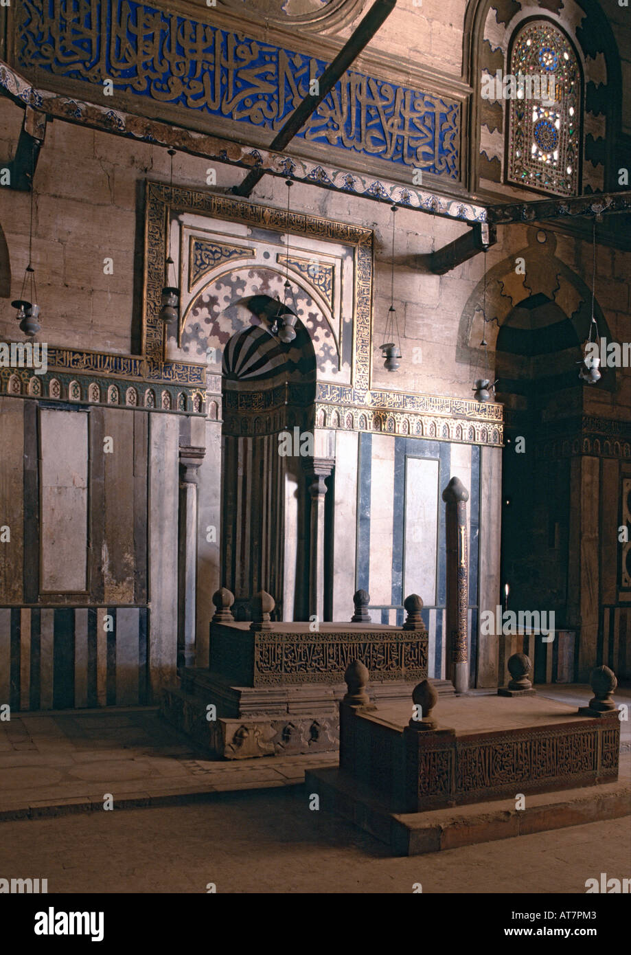 Mausoleum der Männchen, komplexe Faraj ibn Barquq, nördlichen Friedhof, Kairo, Ägypten Stockfoto
