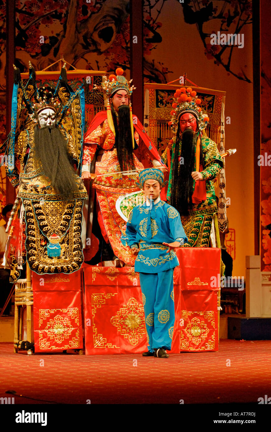 Traditionelle Sichuan Oper Geschichte, Chengdu China Stockfoto
