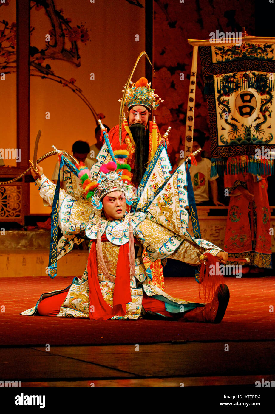 Traditionelle Sichuan Oper Geschichte, Chengdu China Stockfoto