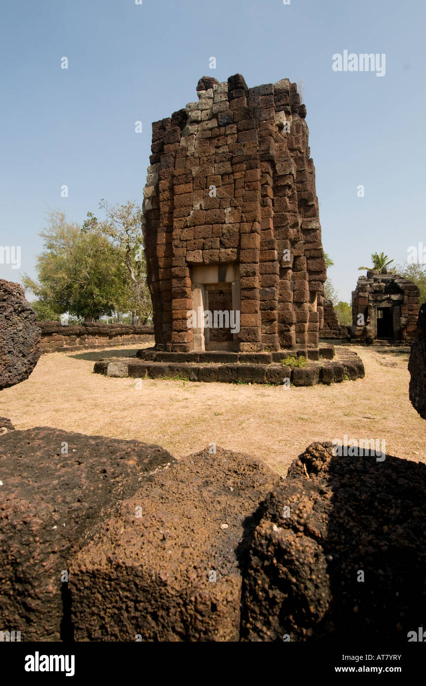 Prasat Nang Ram Khmer 11. Jahrhunderts Ruinen im Isan-Nord-Ost-Thailand Stockfoto