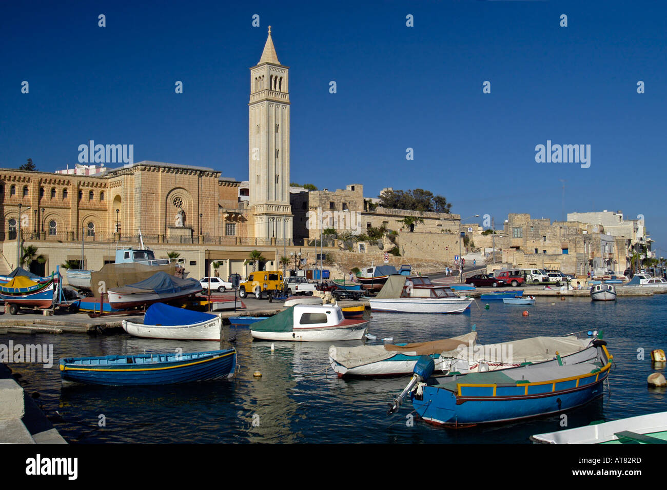 Marsaskala Hafen Malta Stockfoto