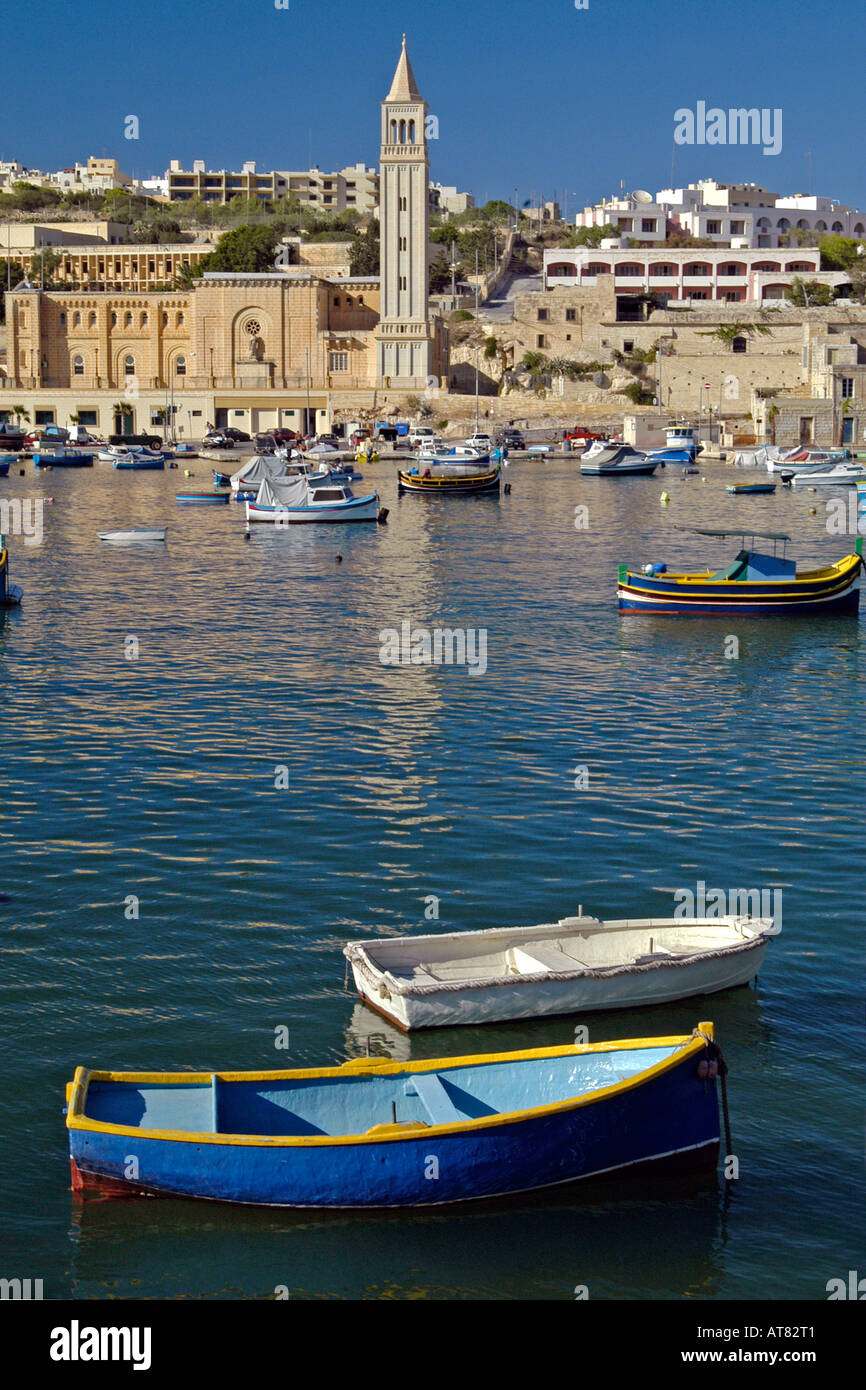 Marsaskala Hafen Malta Stockfoto