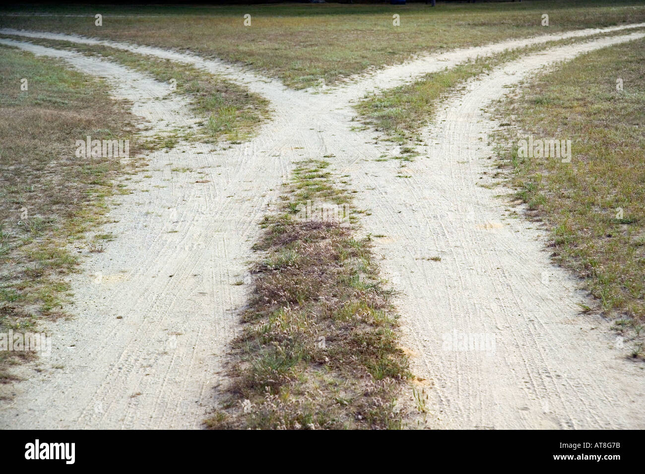 Divergierende Straßen Stockfoto