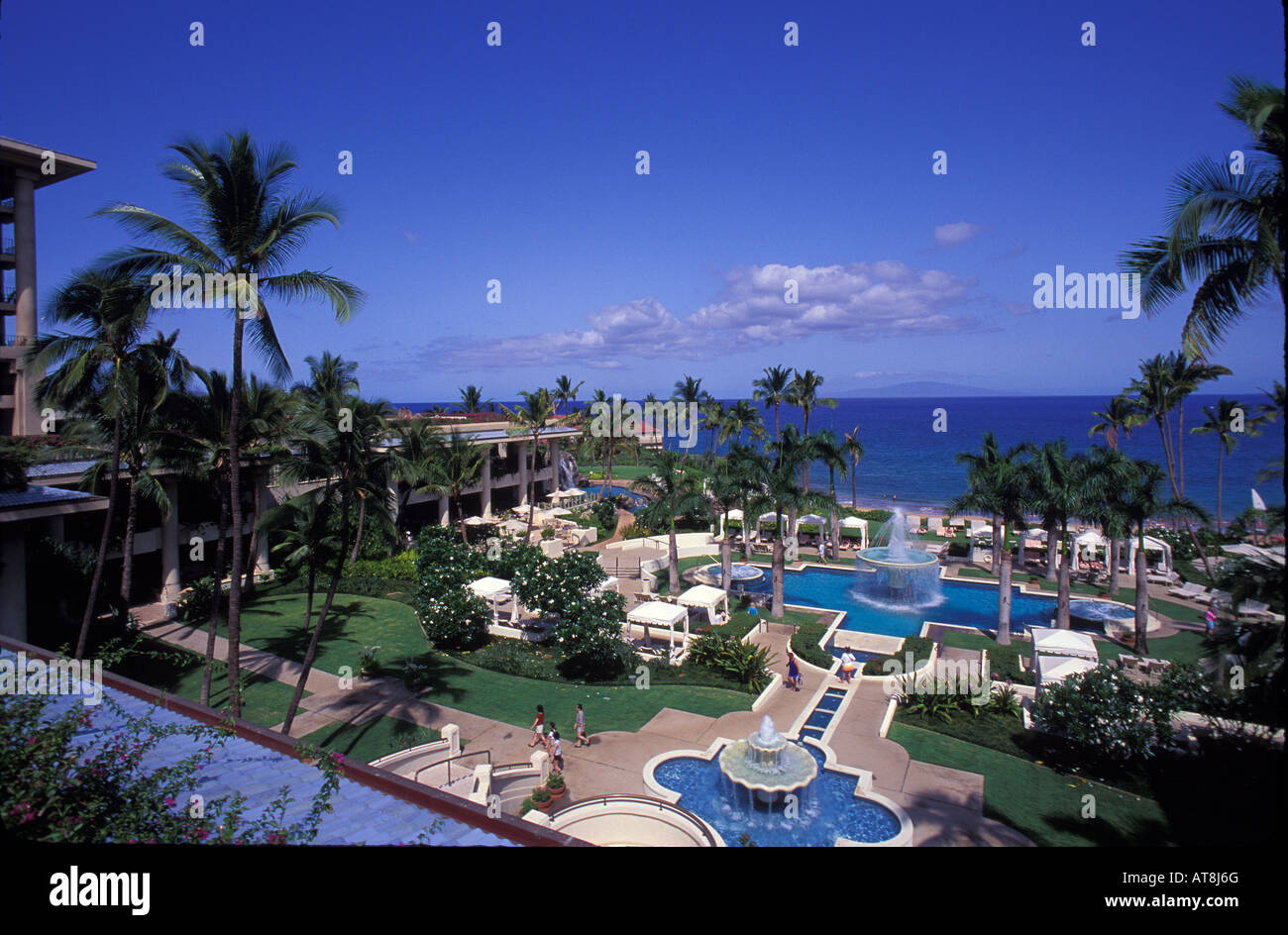 Vier Jahreszeiten Hotel und Schwimmbad, Wailea Beach, Maui Stockfoto