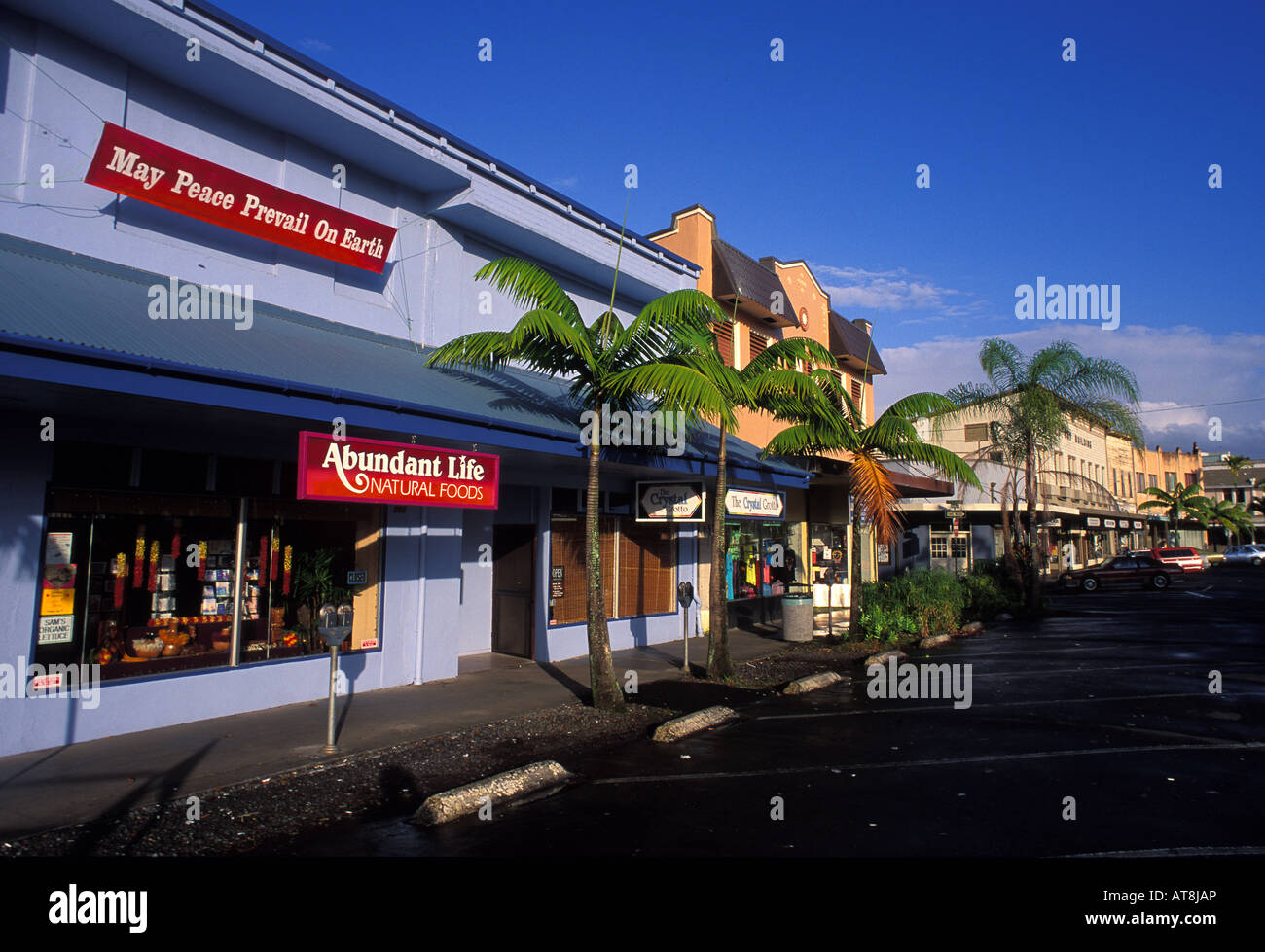 Stadt von Hilo, Big Island von Hawaii Stockfoto