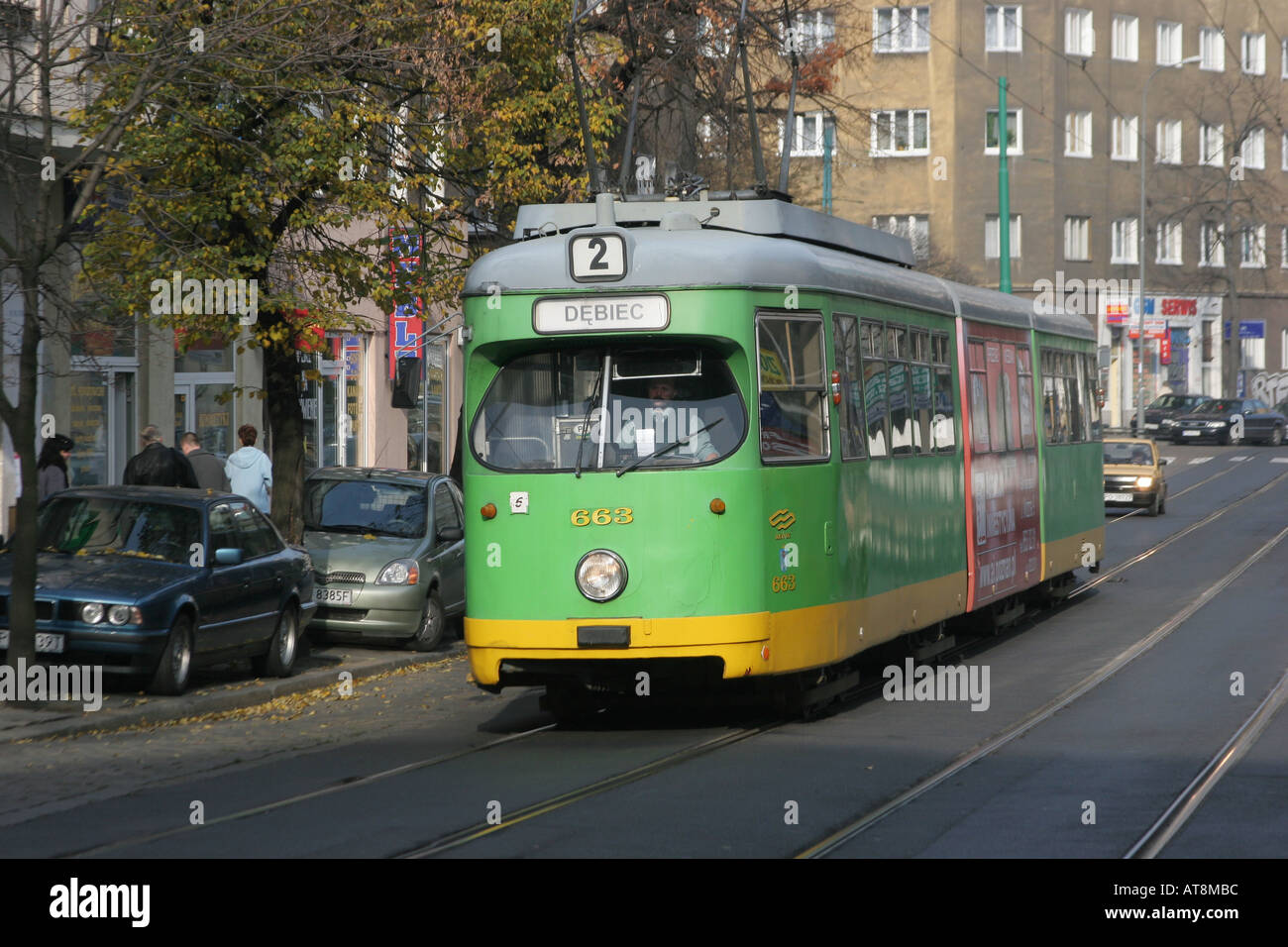 Obus in Poznan, Polen Stockfoto