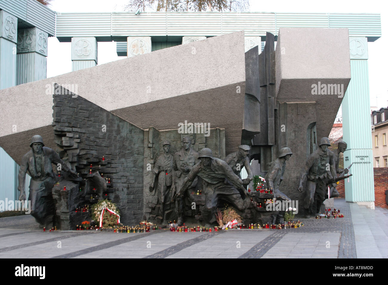 Denkmal für den Warschauer Aufstand des 2. Weltkrieges Stockfoto