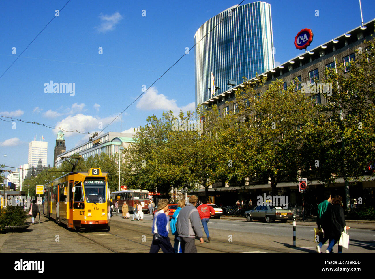 Rotterdam Niederlande Lijnbaan Geschäfte Einkaufszentrum Stockfoto