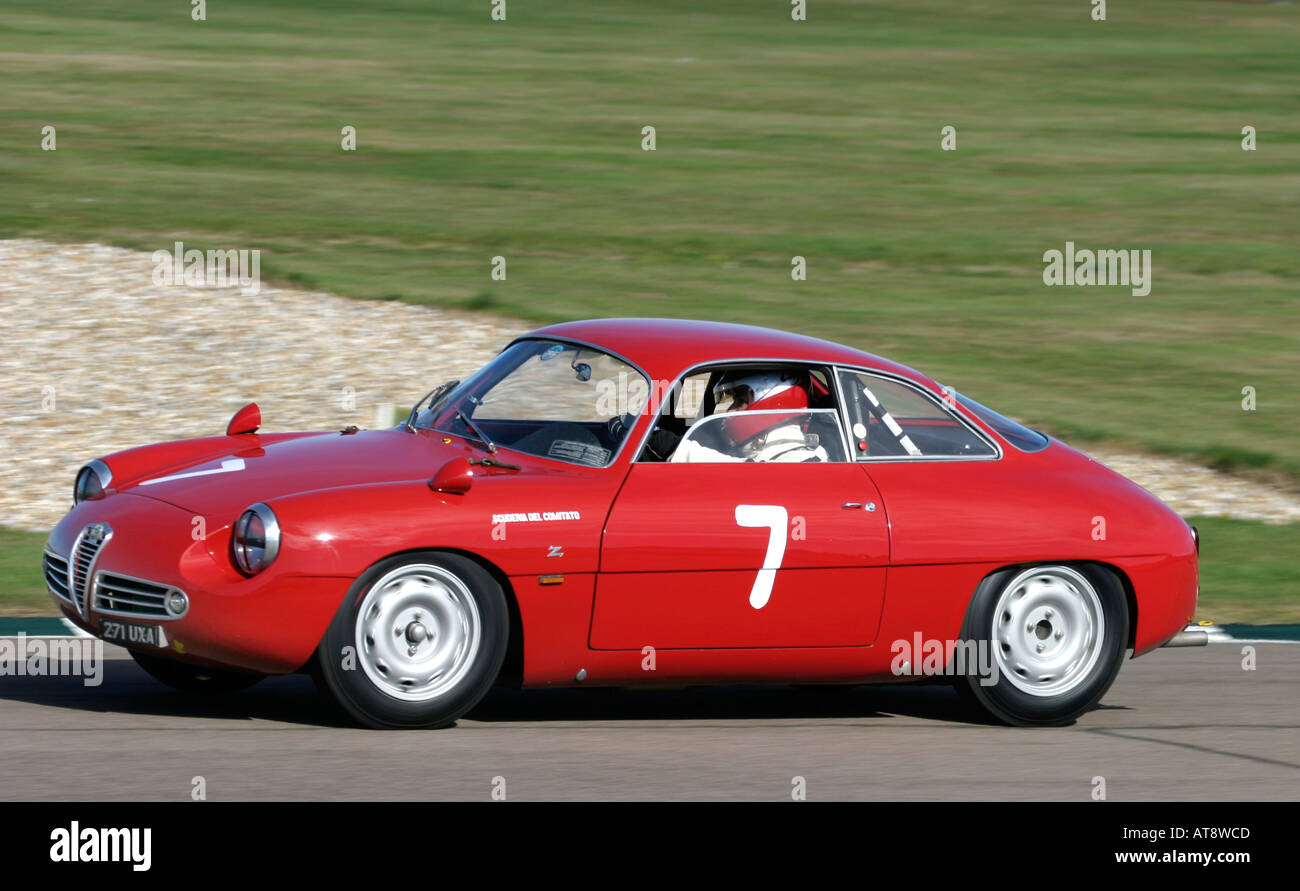 1960 Alfa Romeo Giulietta SZ bei Goodwood Revival, Sussex, UK. Stockfoto