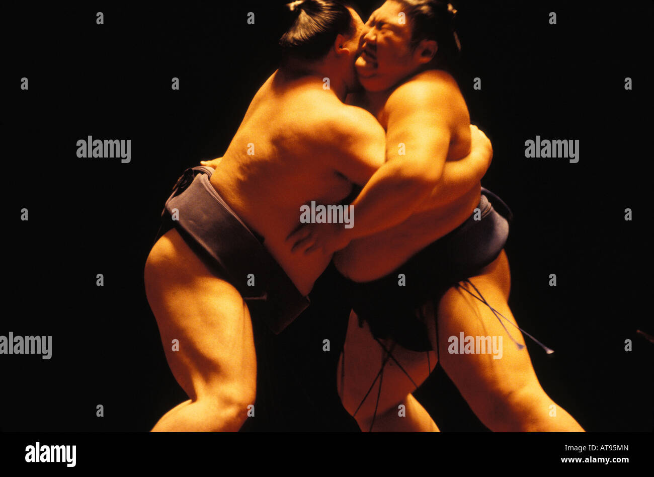 Zwei Sumo-Ringer Ringen in Hawaii Stockfoto