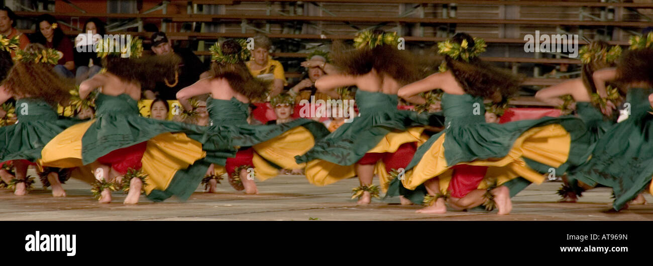 Merrie Monarch Hula Festival Tänzer 2006 Stockfoto