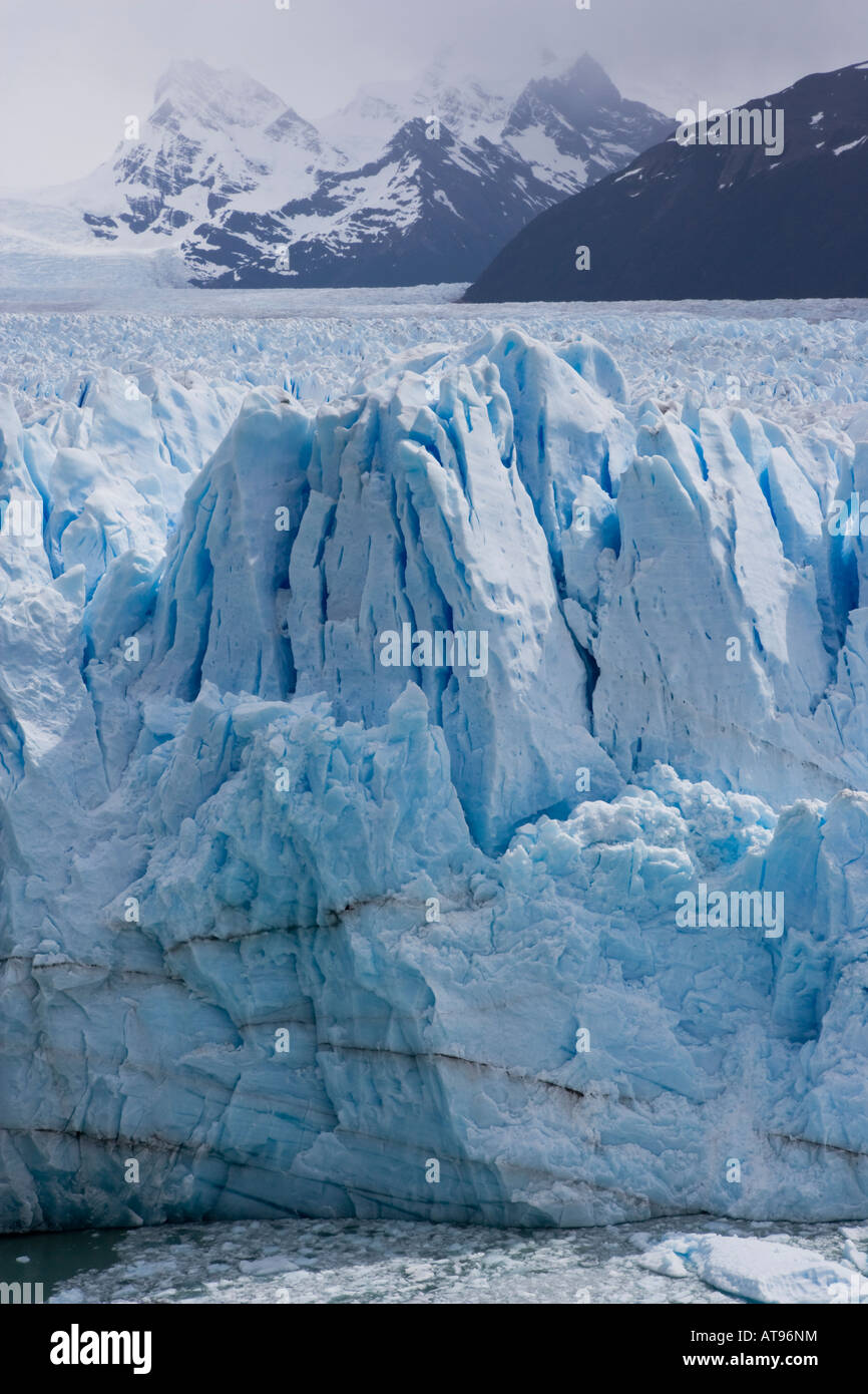 Verdichtete Eis Endstation der Perito-Moreno-Gletscher im Nationalpark Los Glaciares, Argentinien Stockfoto