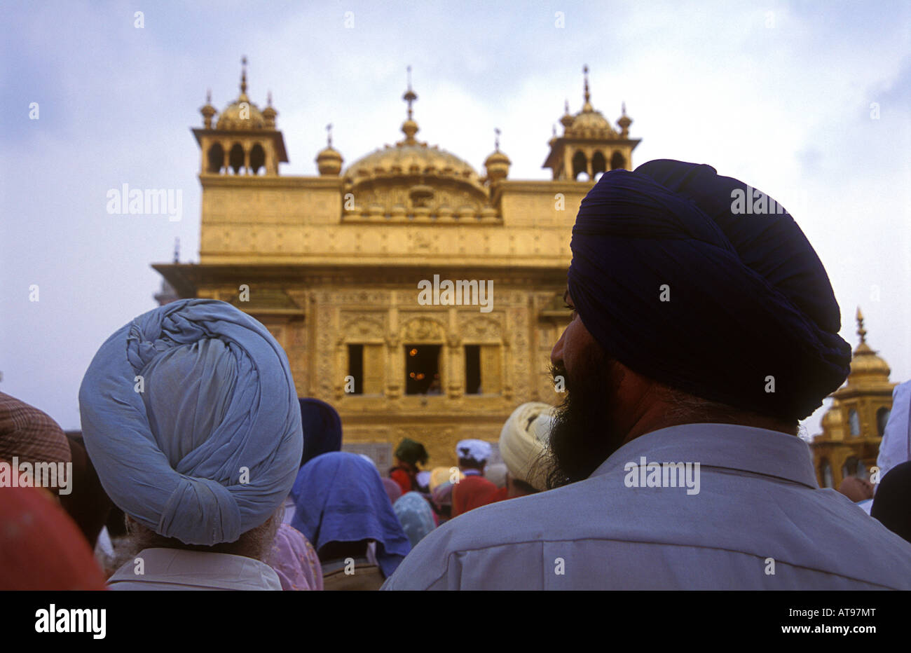 Sikh Turban auf den goldenen Tempel Stockfoto
