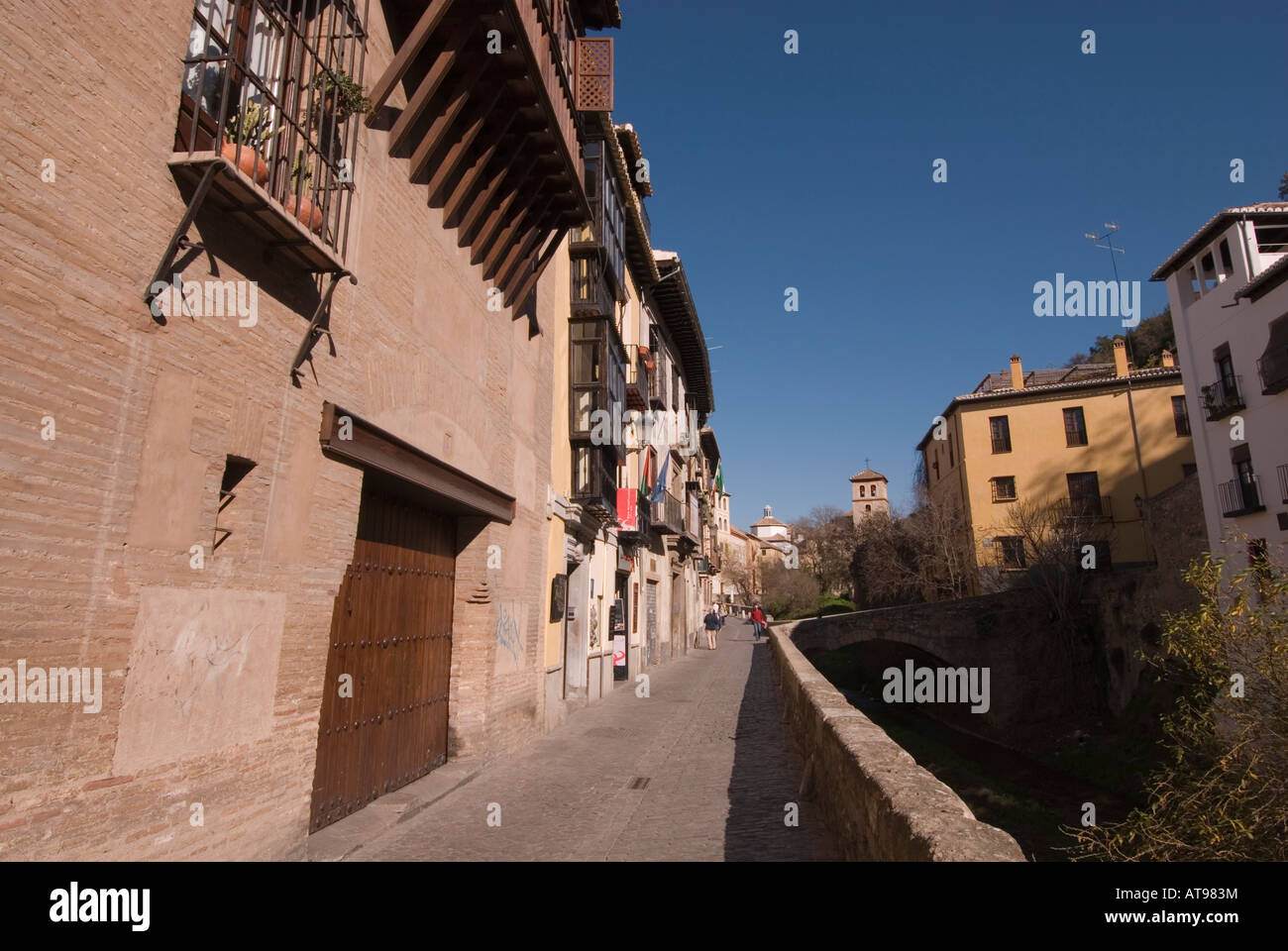 Anzeigen der Albaicín Viertel von Granada, Spanien Stockfoto