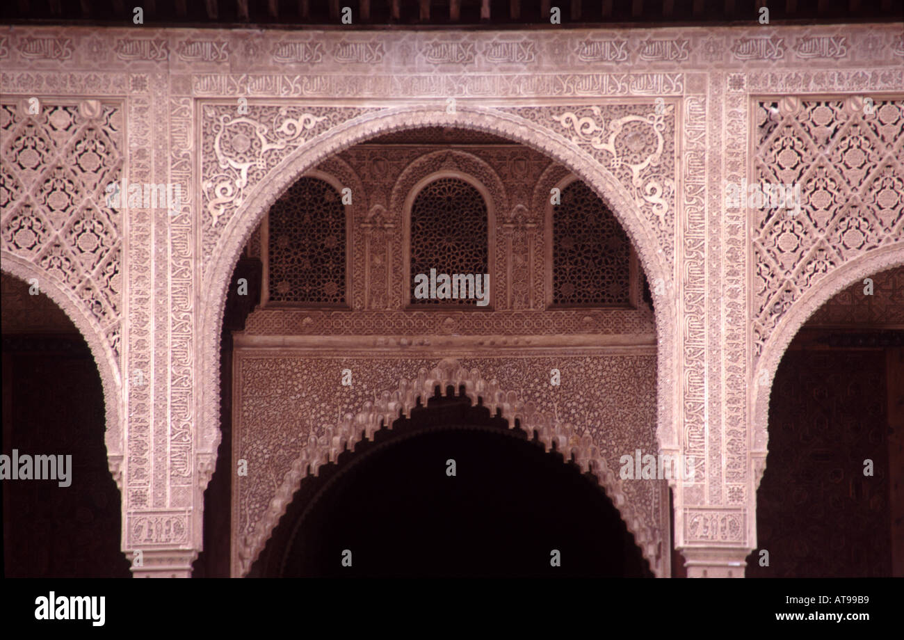 Detail von der Alhambra Granada Stockfoto