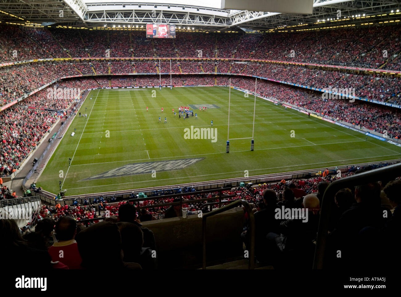 Wales V Italien Rugby Six Nations Match Stockfoto