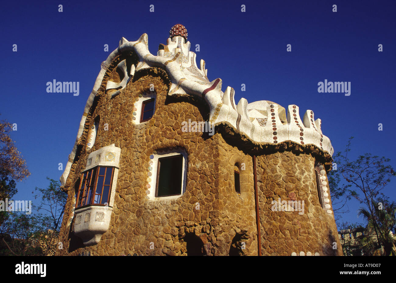 Parc Güell (Antoni Gaudi) Stockfoto