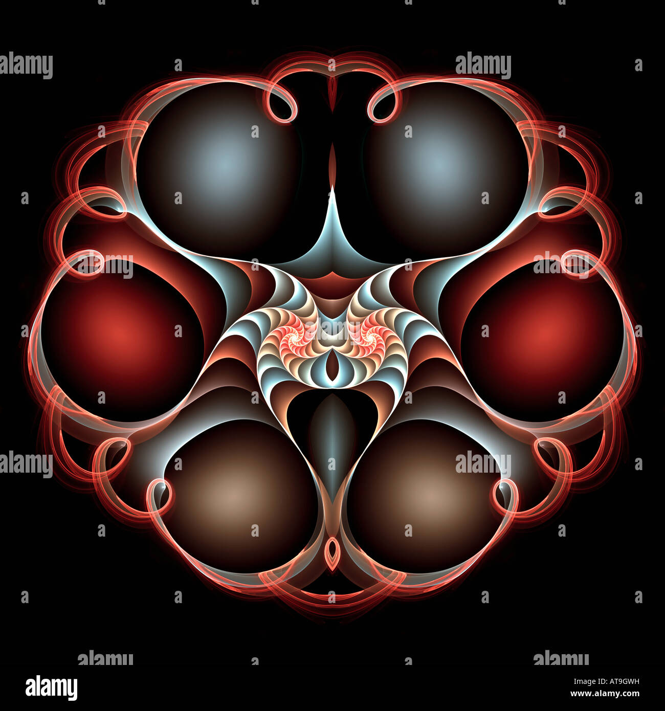 Abstrakte Fraktalbild ähnlich wie ein alien Obstkorb Stockfoto