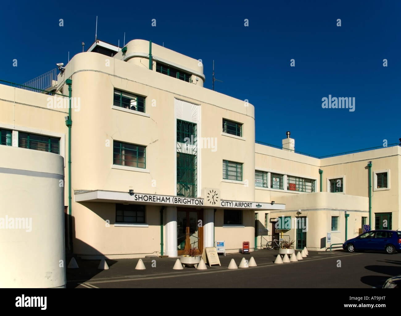 Das Art Deco Terminal Gebäude am Flughafen Shoreham, Sussex, England. Stockfoto