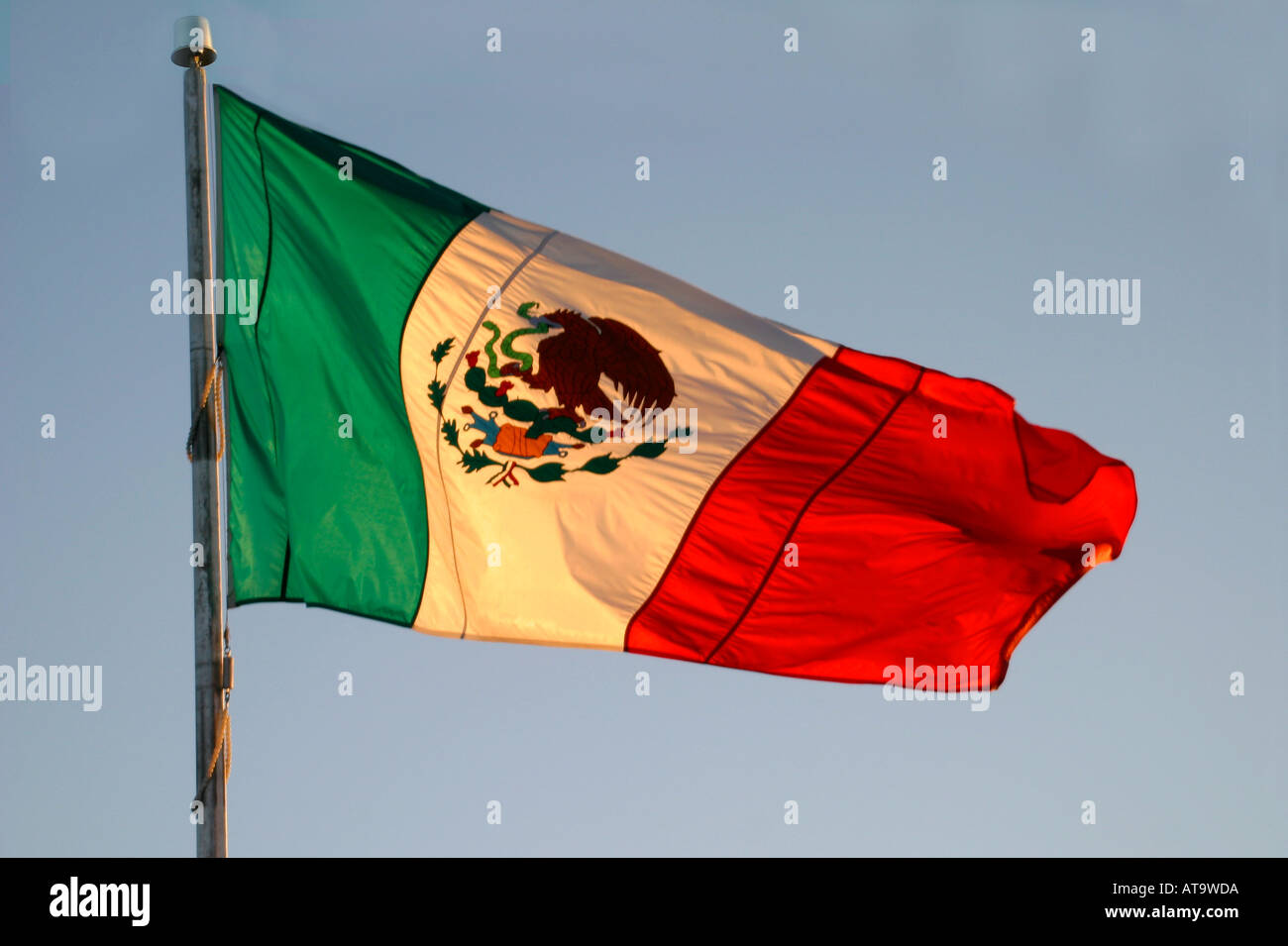 Flagge von Mexiko winken in die Brise Stockfoto