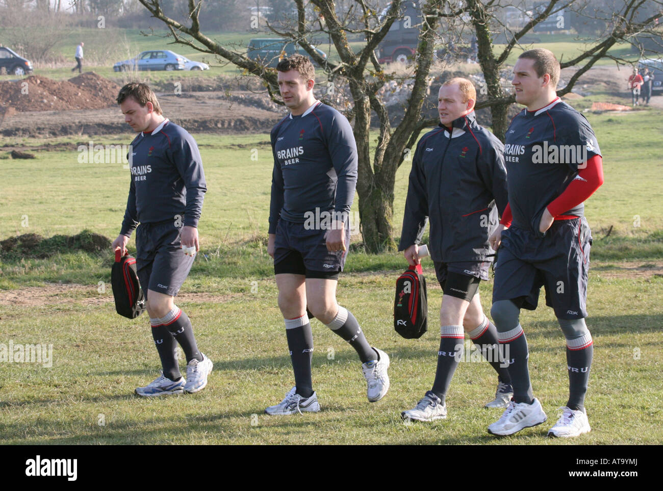 Walisischen Rugby Union Training Boden Hensol Vale von Glamorgan South Wales GB UK 2008 Stockfoto