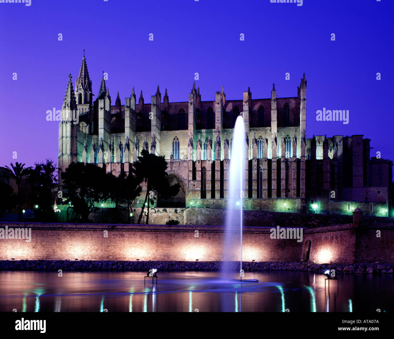 Spanien Mallorca Kathedral dawn Stockfoto