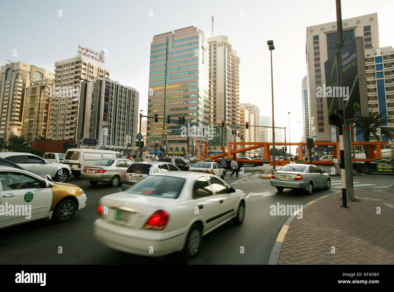 Hauptverkehrszeit, Stadt Abu Dhabi, Vereinigte Arabische Emirate Stockfoto