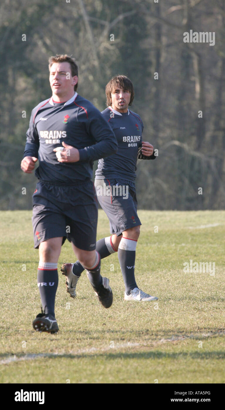 Walisischen Rugby Union Training Boden Hensol Vale von Glamorgan South Wales GB UK 2008 Stockfoto