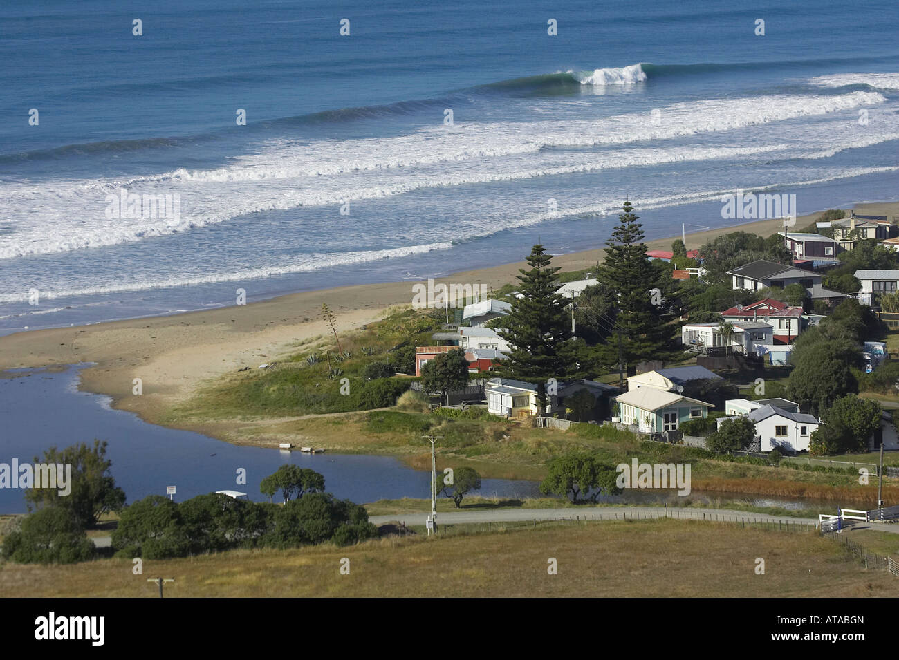 Ocean Beach Hawkes Bay Nordinsel Neuseeland Stockfoto