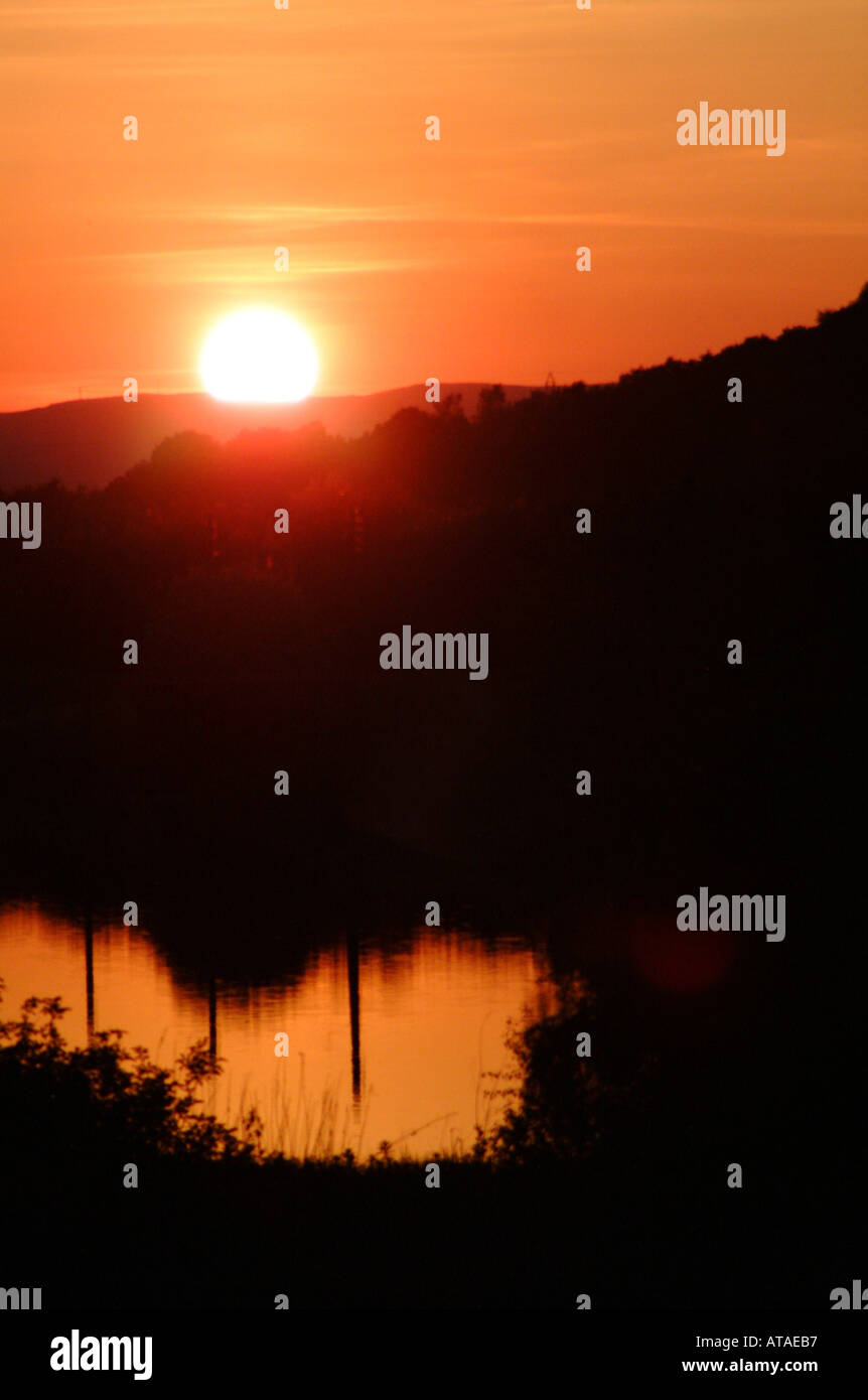 Irwell Tal Sonnenuntergang Stockfoto