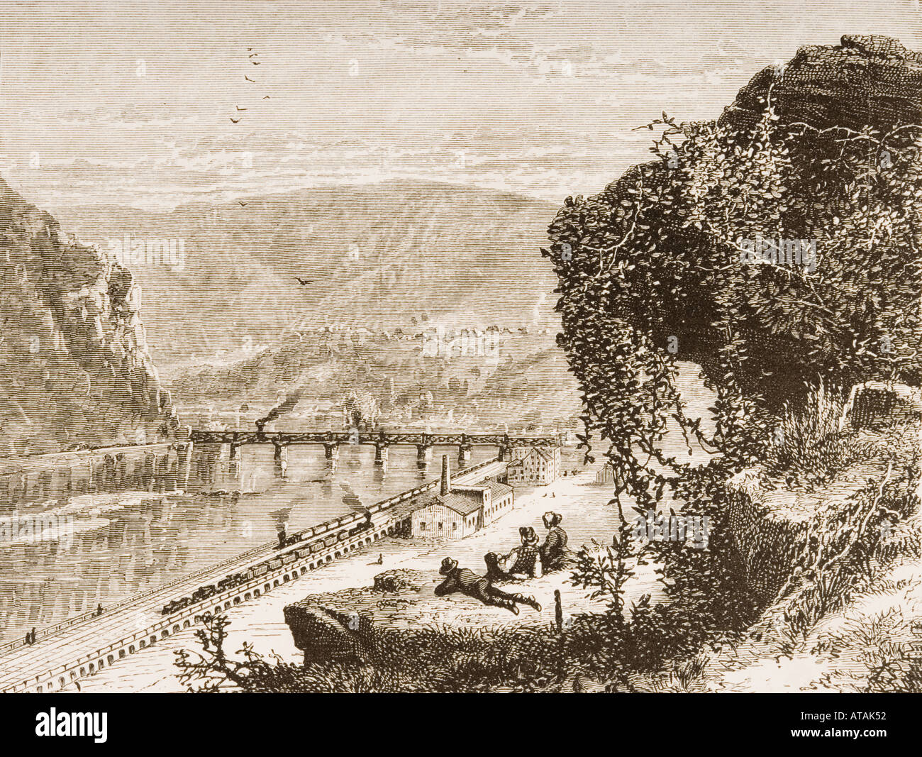 Harpers Ferry, Jefferson County, West Virginia, USA, um 1870 s Stockfoto