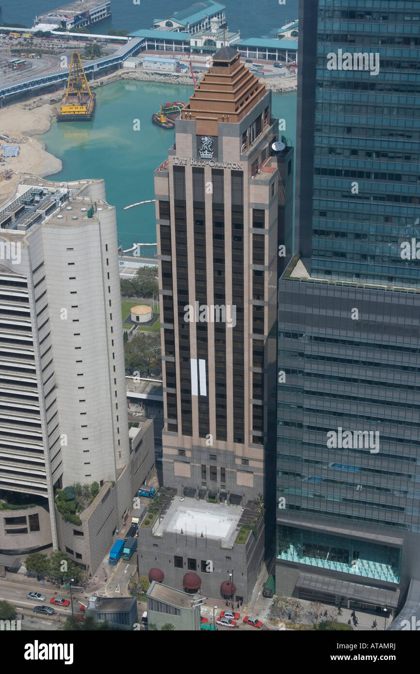 Ritz-Carlton-Hotel-Gebäude in Hongkong Stockfoto