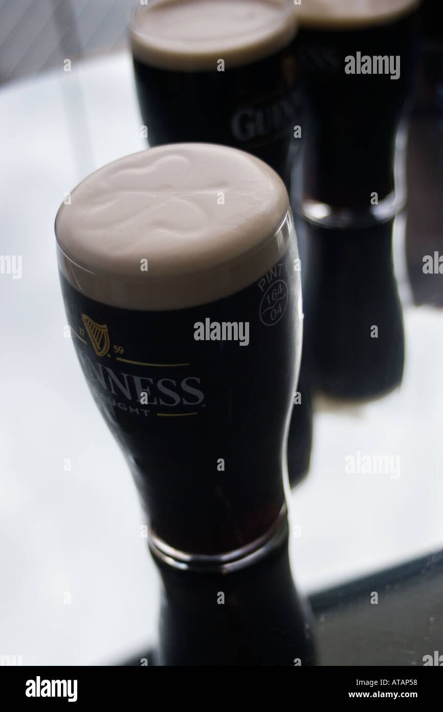 Guinness pints Stockfoto